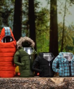Puffin - The Puffy Jacket - Insulated 12 oz Can Cooler I Beer Bottle & Soda Can Insulator, Keep Drinks and Beverages Cold - Black 9 91ebaUy4msL