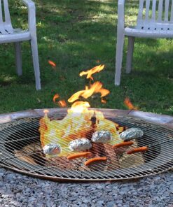 Alternative view of Sunnydaze 40-Inch Heavy-Duty Foldable Chrome-Plated Fire Pit Cooking Grill Grate 40 in