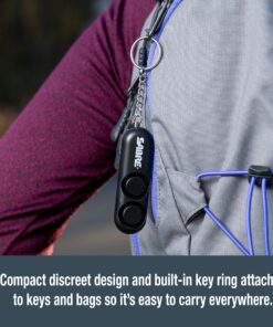 SABRE Personal Alarm With Key Ring, 120dB Alarm, Audible Up To 1,280 Feet (390 Meters), Simple Operation, Reusable, Black Black Personal Alarm 12 91eeWK4FhLL