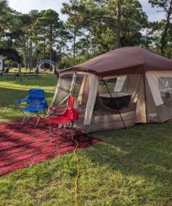 Wenzel Klondike 8 Person Water Resistant Tent with Convertible Screen Room for Family Camping Grey/Taupe 53 91elXDvOs6L