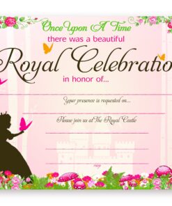 POP parties Princess Fairy Tale Party Invitations - 10 Invitations + 10 Envelopes