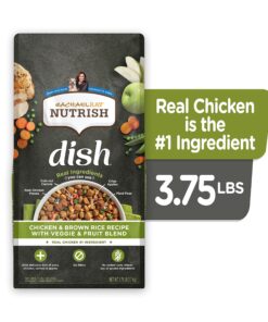 Rachael Ray Nutrish Dish Premium Natural Dry Dog Food, Chicken & Brown Rice Recipe with Veggies & Fruit, 3.75 Pounds 3.75 Pound (Pack of 1) 22 91ewrnCnwPL