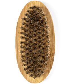 GranNaturals Military Style Boar Bristle Mens Hair Brush for Boys - Palm Size Mens Hairbrush and Beard Brush for Grooming Thin, Fine, Facial and Short Hair - Soft Bristle Slick Back & Smoothing Brush 16 91ez7UQF5XL 1