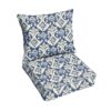 Sorra Home Indoor or Outdoor Deep Seating Cushion & Pillow Set with Corded Edges, 1 Count (Pack of 1), Rivoli Indigo
