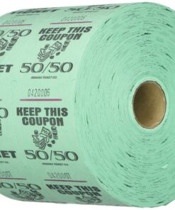 Green 50/50 Raffle Tickets : roll of 1000