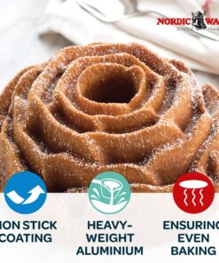 Nordic Ware Platinum Rose Cast Aluminum Bundt Pan, One size, copper 40 91f jbgJl3L