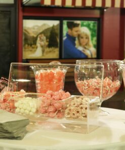 Oaklyn Large Clear Condiment Server Organizer on Ice with Containers and Lid – BPA-Free Serving Bar Compartments and Plastic Box Tray – Chilled Caddy Dispenser Set - Holds 80 oz Total 25 91f0MCGMYxL