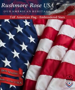 American Flags for Outside 5X8 -American Flag 5x8 Made in USA -Heavy Duty Flags Outdoor with Embroidered Stars and Sewn Stripes 5x8 US Flag for High Wind- All Weather Flags 5 by 8 Foot 26 91f2B75TBMS