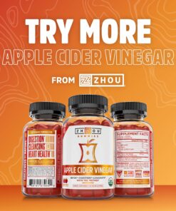 Zhou Nutrition Cider Detox Apple Cider Vinegar Capsules with Ginger, Turmeric & Cayenne, Max Strength Thermogenic Formula for Improved Digestion, Detox, Heart Health 11 91f6MDT4WL