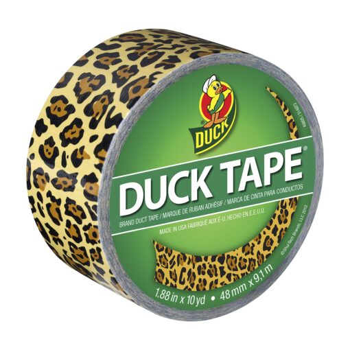 Duck Brand Printed Duct Tape Single Roll, Spotted Leopard (1379347)