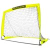 Franklin Sports Blackhawk Soccer Goal - Pop Up Backyard Soccer Nets - Foldable Indoor + Outdoor Soccer Goals - Portable Adult + Kids Soccer Goal 4' x 3' Optic Yellow 54 91f7YCbvByL