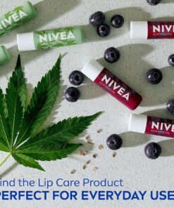 NIVEA Vegan Lip Care Variety Pack, Acai Seed Oil Shea Butter Lip Balm Sticks and Hemp Seed Oil Shea Butter Lip Balm Sticks, Pack of 4 Acai and Hemp 4 Count (Pack of 1) 32 91fBTptngVL