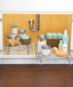 LYNK PROFESSIONAL® Pull Out Cabinet Organizer, 11"W x 18"D - Slide Out Drawers for Kitchen Cabinets - Sliding Pantry Shelves - Roll Out Shelf Storage for Pots, Pans - Lifetime Limited Warranty, Chrome 11" W x 18" D 11x18 Chrome 31 91fC4p83D0L