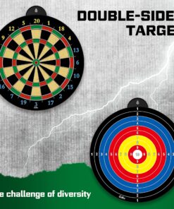 Magnetic Dart Board - 12pcs Magnetic Darts (Red Green Yellow) - Excellent Indoor Game and Party Games - Magnetic Dart Board Toys Gifts for 5 6 7 8 9 10 11 12 Year Old Boy Kids 21 91fLcT84sML