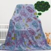 Glow in The Dark Blanket Gaming Blanket Boys Girls Gamer Blankets Soft Fleece Cozy Video Game Blankets Gift for The Ultimate Gamer for Kids Teens Men Boyfriends 50"x60" Fluorescent Game Throw Size 50" x 60" (130 x 150 cm) 3 91fNLh0sxjL