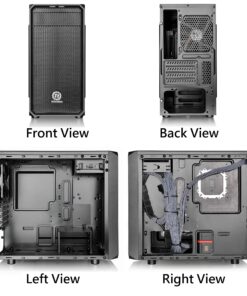 Thermaltake Versa H15 SPCC Micro ATX Mini Tower Computer Chassis CA-1D4-00S1NN-00, Black Computer Case 52 91fRXtuoBLL