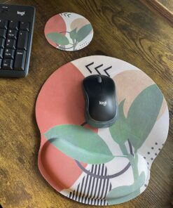 HOPONY Ergonomic Mouse Pad with Wrist Support Gel Rest, Comfortable for Computer, Laptop, Pain Relief with Non-Slip Rubber Base, 9 x 10 in,Modern Abstract Modern Abstract 26 91fRyTdk7ML