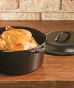 Lodge L8DOLKPLT Cast Iron Dutch Oven with Dual Handles, Pre-Seasoned, 5-Quart,Black 5 Quart 23 91fT2HrMLGL