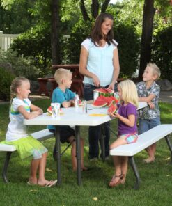 Lifetime 80215 Folding Picnic Table, 6 Feet, White Granite 16 91fTLvshTIL