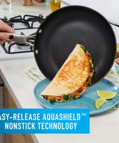 Calphalon Classic Hard-Anodized Nonstick Cookware Kitchen Essentials Set, 6-Piece Pots and Pans Set 6-Piece Nonstick w/ AquaShield™ 32 91fZB2PfDjL