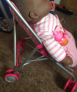 Precious Toys Baby Doll Stroller, Pink & White Polka Dots Baby Stroller for Dolls, Foldable Toy Baby Stroller, Toy Stroller for Baby Dolls, Doll Strollers for Girls 2 Years Old and Older, Toddlers 17 91fd6nzFk L