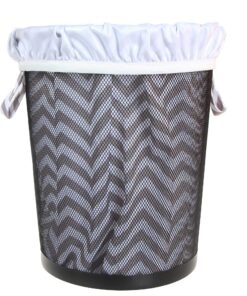 Teamoy (2 Pack) Reusable Pail Liner for Cloth Diaper/Dirty Diapers Wet Bag, Gray Chevron+Slate 2 Count (Pack of 1) 21 91fdNOxK2pL