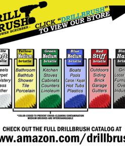 Drillbrush Drill Brush Scrub Brush Drill Attachment Kit - Drill Powered Cleaning Brush Attachments - Time Saving Cleaning Kit – Our Drill Brush Attachment kit is Great for Cleaning Tile and Grout Multicolor 27 91ffJMY5szL 4