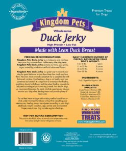 Alternative view of Kingdom Pets Duck Breast Jerky, Premium Treats for Dogs, 40 oz. Bag