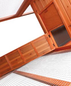 TRIXIE Pet Products Chicken Coop with Outdoor Run, 66.75 x 30.25 x 41.25 inches 66.8"L x 30.3"W x 41.3"H 41 91fledxahUL