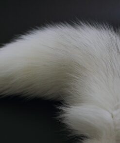 Fosrion Fluffy White Gray Arctic Fox Tail Fur Halloween Cosplay Alopex Lagopus KeyChain 26 91fmrV7ywZL