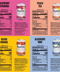 Humm Probiotic Kombucha Zero Sugar Variety Pack - No Refrigeration Needed, Keto Friendly, Organic, Vegan, Gluten Free - 12oz Cans (16 Pack) 14 91fvgJ4 riL