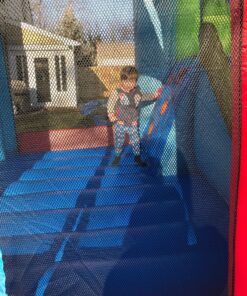 Bounceland Royal Palace Inflatable Bounce House, with Long Slide, Large Bouncing Area, Basketball Hoop and Sun Roof, 13 ft x 12 ft x 9 ft H, UL Strong Certified Blower, Castle Kids Party Theme With Blower 62 91fw yKr33L 1