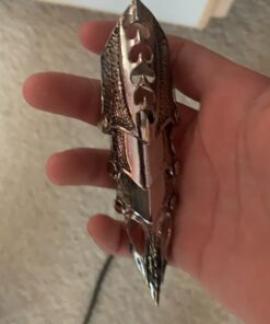 PiercingJ Men's Knuckle Joint Full Finger Double Ring Punk Rock Gothic Hinged Activity Rings Halloween Cosplay Costume Accessories Jewelry Armor#07 57 91fzN9372L