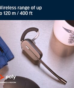 Plantronics - CS540 Wireless DECT Headset (Poly) - Single Ear (Mono) Convertible (3 wearing styles) - Connects to Desk Phone - Noise Canceling Microphone 2011 Version 26 91g2kcM1rdL