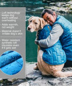 Kurgo Loft Dog Jacket, Reversible Dog Coat, Wear with Harness or Sweater, Water Resistant, Reflective, Winter Coat For Medium Dogs (Deep Violet, M) Deep Violet/Charcoal 31 91g37Nu9YL 1