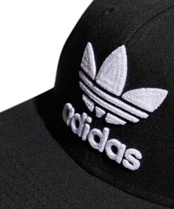 adidas Originals Men's Trefoil Chain Flatbrim Snapback Cap, One Size Black/White 18 91g5TAnMnIS