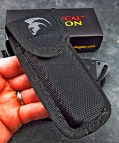 Tough Heavy Duty Everyday Carry Tanto Blade Ball Bearing Flipper Folding Pocket Knife with Sheath Black G10 - Black Tanto Blade 25 91g7YQZpSL