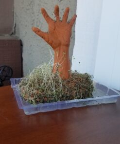 Chia Pet Zombie Pet with Seed Pack, Decorative Pottery Planter, Easy to Do and Fun to Grow, Novelty Gift, Perfect for Any Occasion Zombie Restless Arm 20 91gDXjTWM2L