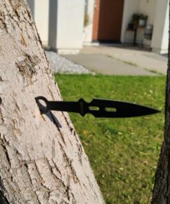 Whetstone Cutlery S-Force Kunai Knives - 12-Pack Black and Green Stainless-Steel Ninja Throwing Knife Set with Cord-Wrapped Handles and Carry Case 48 91gGOZEae4L