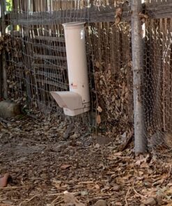 Royal Rooster Automatic Chicken Feeder with Gravity Feed Dispenser - 7lb Feeder for Chickens, Chicks & Mixed Poultry - Hanging Chicken Poultry Feeder - Auto PVC Chicken Poultry Feeder with Rain Cover 34 91gHrREyHjL