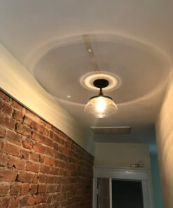 CLAXY Vintage Metal Glass Ceiling Light 1-Light Pendant Lighting Chandelier Oil-Rubbed Bronze 31 91gK ctJp6L