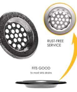 Drain Hair Catcher Commercial 2.5", Sink Stainer Kitchen, Sink Drain Protector, Tub Hair Drain Catcher Over Drain Cover (Pack of 3) 7 91gK60OWBZL