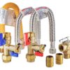 Metpure TKLS-CK Tankless Water Heater natural propane gas Isolation Valve 3/4" Kit | Compatible Noritz Rheem Rinnai Takagi Navien Service Flushing Valves| Lead-Free Complete Easy to Install Flush Kit 19 91gLdYa0WoL