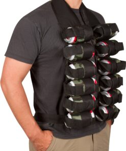 Alternative view of 12-Pack Beer Drinking Vest By EZ Drinker (Black and Camo), Large Vertical