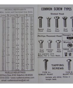 Ruelle Screw Chek’r SAE/ Inch Screw Thread Size Gauge (No. 1 to 5/16) 1/8 Inch Heavy Gauge Steel Screw Checker, Made in USA 6 91gN9eTI6rL