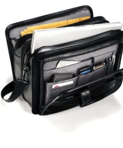 Samsonite Leather Expandable Briefcase 17 inch Black 20 91gOiHEErHL