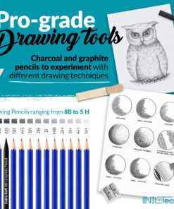 Premium Quality Sketch to Shade Art Supplies 37 Pcs Art Set | Includes Exclusive Drawing Tutorials Ready as Birthday Gifts, Holiday Gifts, Artist Gifts, Celebrations with Art Gifts for a Scetch Lover 37-Piece 27 91gOw9McEL