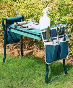 Ohuhu Garden Kneeler and Seat, Heavy Duty Garden Stool with EVA Foam Kneeling Pad, Foldable Gardening Bench with 2 Tool Pouches, 2-in-1 Portable Gardening Supplies, Idea Gifts for Women Men Seniors 38 91gSFA2JgVL