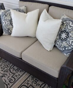 Quality Outdoor Living 29-BG23SB All-Weather Patio Chair Deep Seat and Back Cushion, 23x26, Beige 30 91gVKeCbEAL