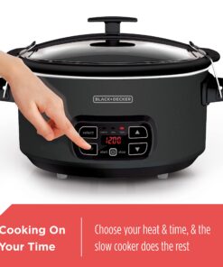 BLACK+DECKER 7-Quart Digital Slow Cooker with Chalkboard Surface, Slate, SCD4007 32 91gWaELDifL